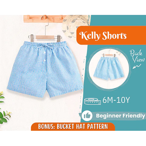 Kids Shorts Sewing Pattern, Shorts Pattern, Kids Pattern, Sewing Pattern, Beginner Pattern, Sewing Pattern Toddlers, Baby Sewing Pattern