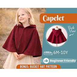 Cape Sewing Pattern for Kids, Capelet Pattern, Kids Pattern, Easy PDF Pattern, Beginner Pattern, Sewing Pattern Toddlers, Baby Pattern