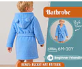 Bathrobe Sewing Pattern for Kids, Hooded Bathrobe, Kids Pattern, PDF Pattern, Beginner Pattern, Sewing Pattern Toddlers, Teddy Bathrobe