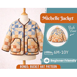 Quilted Jacket Sewing Pattern for Kids, Coat Pattern, Kids Pattern, PDF Pattern, Beginner Pattern, Sewing Pattern Toddlers, Quilted Pattern
