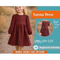 Dress Sewing Pattern for Kids, Dress Pattern, Kids Pattern, Easy PDF Pattern, Beginner Pattern, Sewing Pattern Toddlers, Girl Pattern