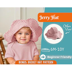 Hat Sewing Pattern for Kids, Kids Hat, Kids Pattern, PDF Pattern, Beginner Pattern, Sewing Pattern Toddlers, Kids Sun Hat Pattern, Baby Hat