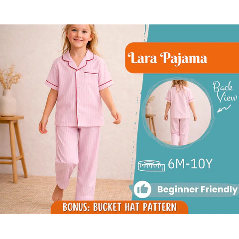 Pajama Sewing Pattern for Kids, Kids Shirt Pattern, Kids Pattern, PDF Pattern, Beginner Pattern, Sewing Pattern Toddlers, Pants Pattern