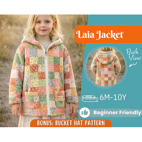 Coat Sewing Pattern for Kids, Girl Coat Pattern, Kids Pattern, PDF Pattern, Beginner Pattern, Sewing Pattern Toddlers, Quilted Coat Pattern