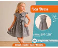 Dress Sewing Pattern for Kids, Dress Pattern, Kids Pattern, Girl Dress Pattern, Beginner Pattern, Sewing Pattern Toddlers, PDF Pattern