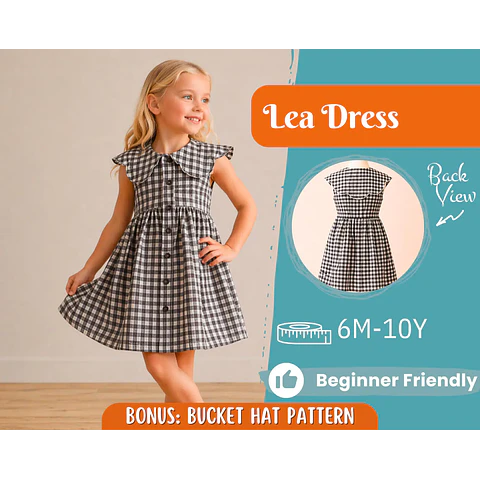 Dress Sewing Pattern for Kids, Dress Pattern, Kids Pattern, Girl Dress Pattern, Beginner Pattern, Sewing Pattern Toddlers, PDF Pattern
