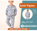Pajama Set Sewing Pattern for Kids, Sweatshirt Pattern, Pants Pattern, Kids Pattern, PDF Pattern, Beginner Pattern, Sewing Pattern Toddlers