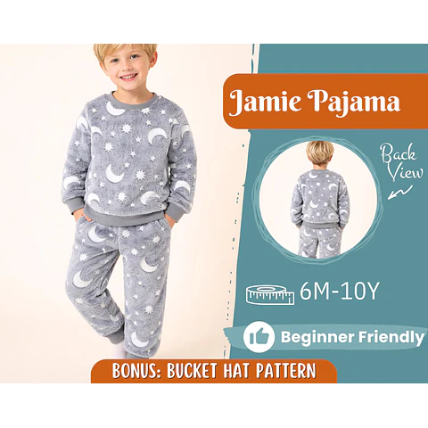Pajama Set Sewing Pattern for Kids, Sweatshirt Pattern, Pants Pattern, Kids Pattern, PDF Pattern, Beginner Pattern, Sewing Pattern Toddlers