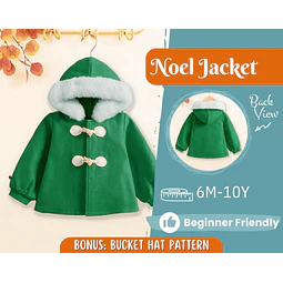 Jacket Sewing Pattern for Kids, Jacket Pattern, Kids Sewing Pattern, PDF Pattern, Beginner Pattern, Sewing Pattern Toddlers, Coat Pattern