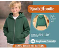 Hoodie Sewing Pattern for Kids, Sweatshirt Pattern, Kids Pattern, PDF Pattern, Beginner Pattern, Sewing Pattern Toddlers, Boy Hoodie Pattern