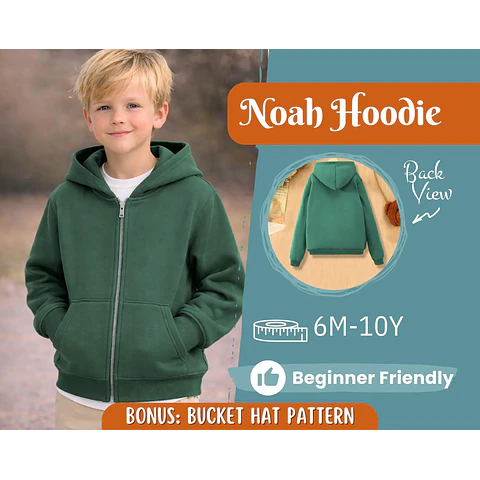 Hoodie Sewing Pattern for Kids, Sweatshirt Pattern, Kids Pattern, PDF Pattern, Beginner Pattern, Sewing Pattern Toddlers, Boy Hoodie Pattern