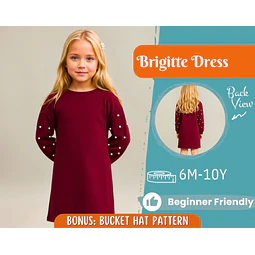 Dress Sewing Pattern for Kids, Dress Pattern, Kids Pattern, Easy PDF Pattern, Beginner Pattern, Sewing Pattern Toddlers, Baby Pattern