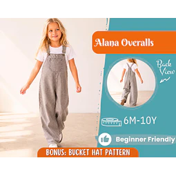 Overalls Sewing Pattern for Kids, Jumpsuit Pattern, Kids Pattern, Dungarees Pattern, Beginner Pattern, Sewing Pattern Toddlers, Baby Pattern