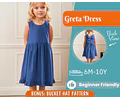 Dress Sewing Pattern for Kids, Dress Pattern, Kids Pattern, Summer Dress Pattern, Beginner Pattern, Sewing Pattern Toddlers, Baby Pattern