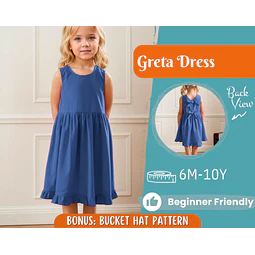 Dress Sewing Pattern for Kids, Dress Pattern, Kids Pattern, Summer Dress Pattern, Beginner Pattern, Sewing Pattern Toddlers, Baby Pattern