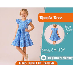 Dress Sewing Pattern for Kids, Dress Pattern, Kids Pattern, Summer Dress Pattern, Beginner Pattern, Sewing Pattern Toddlers, Baby Pattern