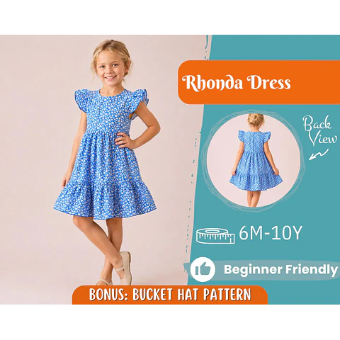 Dress Sewing Pattern for Kids, Dress Pattern, Kids Pattern, Summer Dress Pattern, Beginner Pattern, Sewing Pattern Toddlers, Baby Pattern