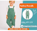 Overalls Sewing Pattern for Kids, Overalls Pattern, Kids Pattern, Jumpsuit Pattern, Beginner Pattern, Sewing Pattern Toddlers, Baby Pattern