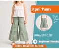 Pants Sewing Pattern for Kids, Elastic Waistband Pants Pattern, Kids Pattern, Baby Sewing Pattern, Beginner Pattern, Sewing Pattern Toddlers