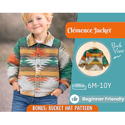 Jacket Sewing Pattern for Kids, Jacket Pattern, Kids Sewing Pattern, PDF Pattern, Beginner Pattern, Sewing Pattern Toddlers, Coat Pattern