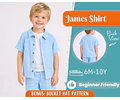 Shirt Sewing Pattern for Kids, Boy's Shirt Pattern, Kids Pattern, PDF Pattern, Beginner Pattern, Sewing Pattern Toddlers, Kids Shirt Pattern
