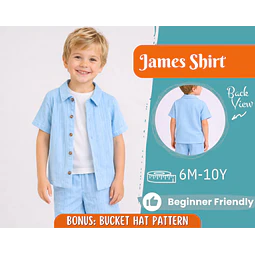 Shirt Sewing Pattern for Kids, Boy's Shirt Pattern, Kids Pattern, PDF Pattern, Beginner Pattern, Sewing Pattern Toddlers, Kids Shirt Pattern
