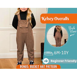 Overalls Sewing Pattern for Kids, Overalls Pattern, Kids Pattern, Jumpsuit Pattern, Beginner Pattern, Sewing Pattern Toddlers, Baby Pattern