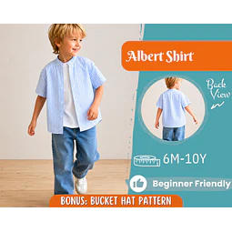 Shirt Sewing Pattern for Kids, Boy's Shirt Pattern, Kids Pattern, PDF Pattern, Beginner Pattern, Sewing Pattern Toddlers, Kids Shirt Pattern