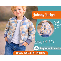 Quilted Jacket Pattern for Kids, Jacket Pattern, Kids Pattern, PDF Pattern, Beginner Pattern, Sewing Pattern Toddlers, Jacket Sewing Pattern