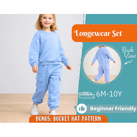 Hoodie and Joggers Pattern for Kids, Hoodie Pattern, Kids Pattern, PDF Pattern, Beginner Pattern, Sewing Pattern Toddlers, Joggers Pattern