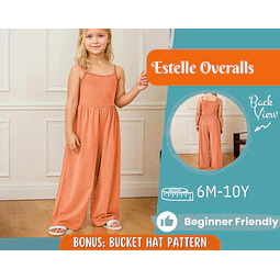 Overalls Sewing Pattern for Kids, Overalls Pattern, Kids Pattern, Jumpsuit Pattern, Beginner Pattern, Sewing Pattern Toddlers, Baby Pattern