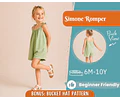Romper Sewing Pattern for Kids, Romper Pattern, Kids Pattern, Overall Pattern, Beginner Pattern, Sewing Pattern Toddlers, Baby Pattern