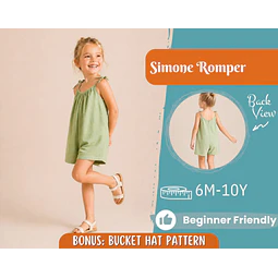 Romper Sewing Pattern for Kids, Romper Pattern, Kids Pattern, Overall Pattern, Beginner Pattern, Sewing Pattern Toddlers, Baby Pattern