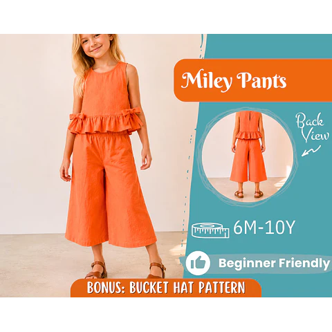 Pants Sewing Pattern for Kids, Elastic Waistband Pants Pattern, Kids Pattern, Baby Sewing Pattern, Beginner Pattern, Sewing Pattern Toddlers