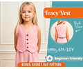 Vest Sewing Pattern for Kids, Kids Vest, Kids Pattern, PDF Pattern, Beginner Pattern, Sewing Pattern Toddlers, Kids Elegant Vest Pattern
