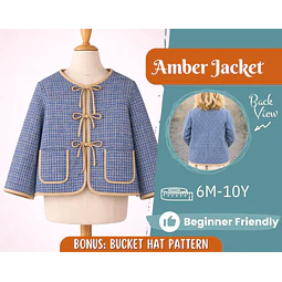 Jacket Sewing Pattern for Kids, Jacket Pattern, Kids Pattern, PDF Pattern, Beginner Pattern, Sewing Pattern Toddlers, Kids Quilted Jacket