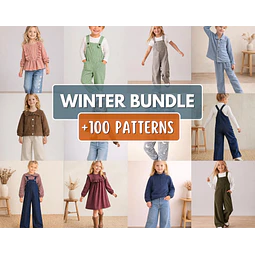 Sewing Patterns Bundle, Sewing Patterns, Kids Patterns, Winter Patterns, Children Pattern, Easy Pattern, Beginner Pattern, Coat Pattern