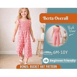 Overalls Sewing Pattern for Kids, Overalls Pattern, Kids Pattern, Jumpsuit Pattern, Beginner Pattern, Sewing Pattern Toddlers, Baby Pattern