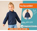 Sweatshirt Sewing Pattern for Kids, Easy Pattern, Kids Sewing Pattern, PDF Pattern, Beginner Pattern, Sewing Pattern Toddlers, Kids Pattern