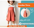 Dress Sewing Pattern for Kids, Dress Pattern, Kids Pattern, PDF Pattern, Beginner Pattern, Sewing Pattern Toddlers, Girl Dress Pattern