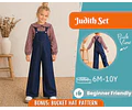 Overalls and Blouse Pattern for Kids, Top Pattern, Kids Pattern, PDF Pattern, Beginner Pattern, Sewing Pattern Toddlers, Jumpsuit Pattern