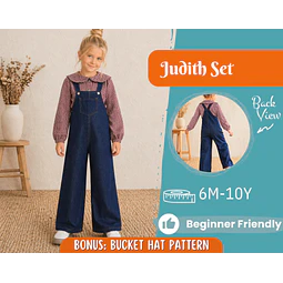Overalls and Blouse Pattern for Kids, Top Pattern, Kids Pattern, PDF Pattern, Beginner Pattern, Sewing Pattern Toddlers, Jumpsuit Pattern