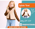 Vest Sewing Pattern for Kids, Teddy Vest Pattern, Kids Pattern, PDF Pattern, Beginner Pattern, Sewing Pattern Toddlers, Kids Vest Pattern