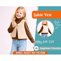 Vest Sewing Pattern for Kids, Teddy Vest Pattern, Kids Pattern, PDF Pattern, Beginner Pattern, Sewing Pattern Toddlers, Kids Vest Pattern
