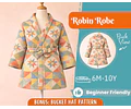 Robe Sewing Pattern for Kids, Toddler Pattern, Kids Pattern, PDF Pattern, Beginner Pattern, Sewing Pattern Toddlers, Teddy Robe Pattern