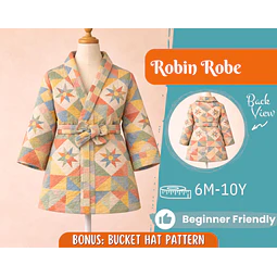 Robe Sewing Pattern for Kids, Toddler Pattern, Kids Pattern, PDF Pattern, Beginner Pattern, Sewing Pattern Toddlers, Teddy Robe Pattern