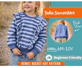 Sweatshirt Sewing Pattern for Kids, Hoodie Pattern, Kids Pattern, PDF Pattern, Beginner Pattern, Sewing Pattern Toddlers, Sweater Pattern