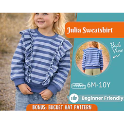 Sweatshirt Sewing Pattern for Kids, Hoodie Pattern, Kids Pattern, PDF Pattern, Beginner Pattern, Sewing Pattern Toddlers, Sweater Pattern