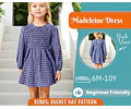 Dress Sewing Pattern for Kids, Girl Dress Pattern, Kids Pattern, PDF Pattern, Beginner Pattern, Sewing Pattern Toddlers, Girl Sewing Pattern
