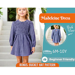 Dress Sewing Pattern for Kids, Girl Dress Pattern, Kids Pattern, PDF Pattern, Beginner Pattern, Sewing Pattern Toddlers, Girl Sewing Pattern